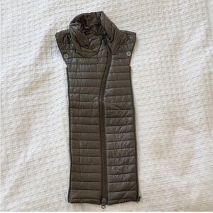 NWT Veronica Beard Quilted Funnel Neck Dickey Insert Army Green